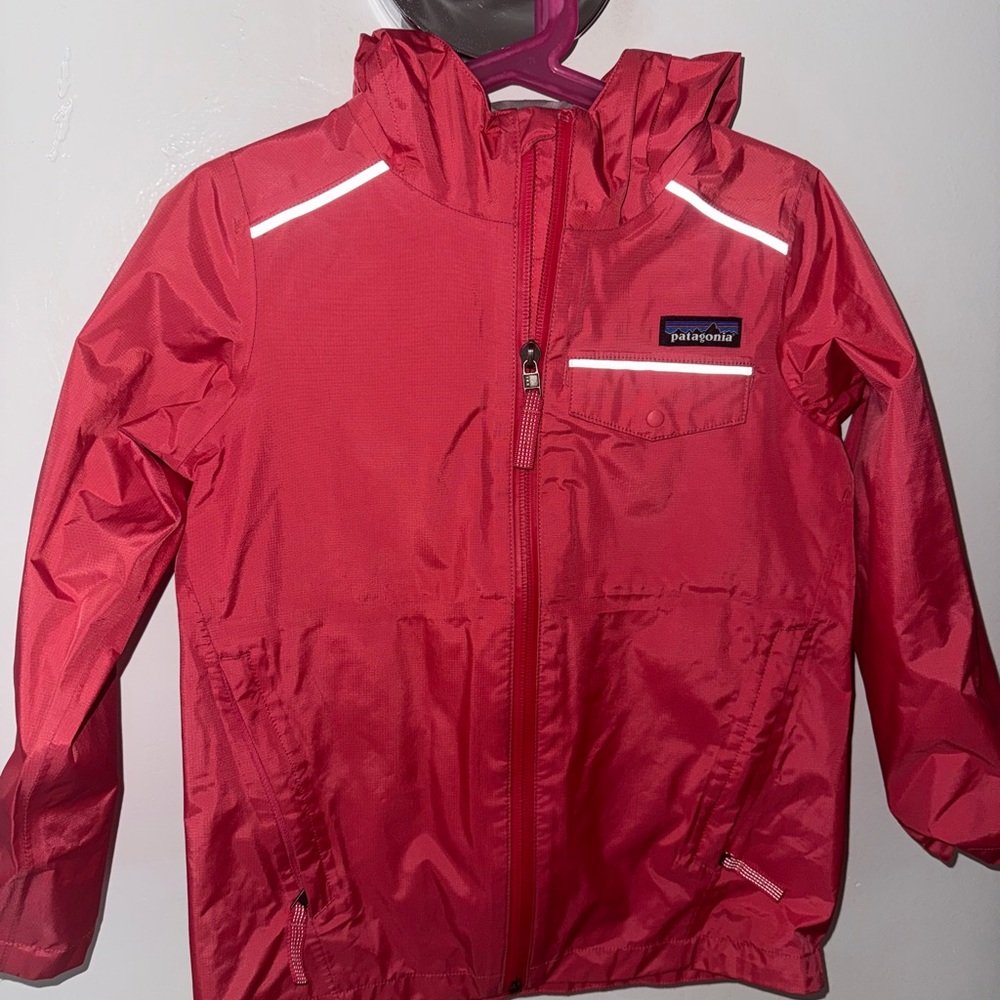 Patagonia Kids Bright Red Raincoat